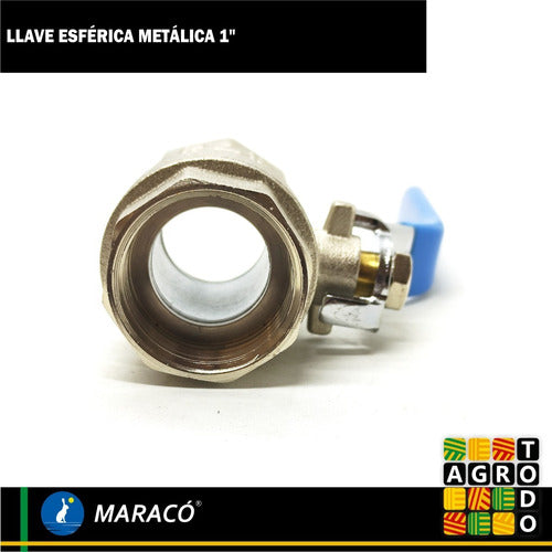 Llave Esférica Metálica 1 Pulgada Cod 03000 3