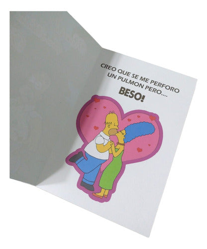 Tarjeta San Valentin Simpsons - Rosas Son Muchas Rosas - 1