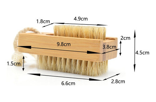 Double Wooden Nail Brush with Natural Bristles - Manicure 3