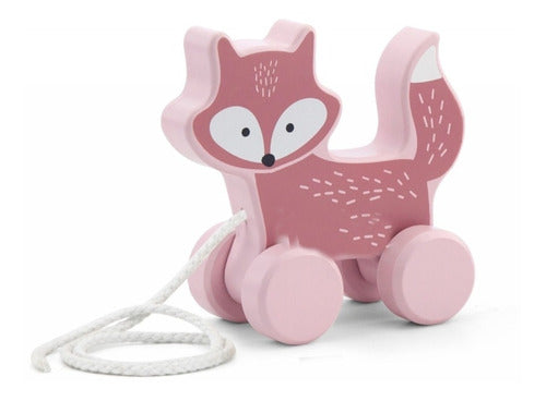 Viga Wooden Pull Toy Fox 0