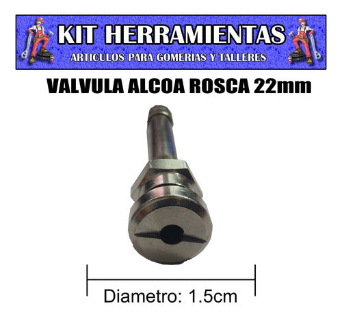 KIT HERRAMIENTAS Chromed Straight Valve Alcoa Auto Truck 3