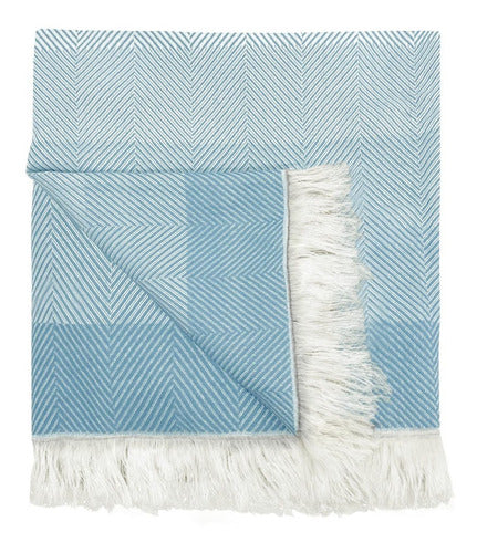 Haussman Basics Rustic Blue Jeans Degradee Throw Blanket 0