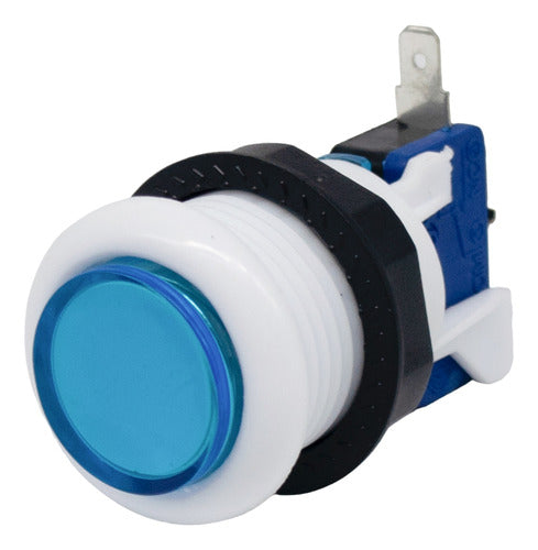 ELUMILED 8 Arcade Push Button Microswitch 33mm O:28mm Blue 0