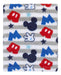 Disney Mickey Mouse Plush Grey, Red, Blue Baby Blanket 0