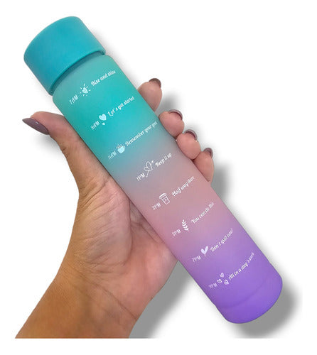 Set of 3 Motivational Sports Water Bottles with Time Tracker 95