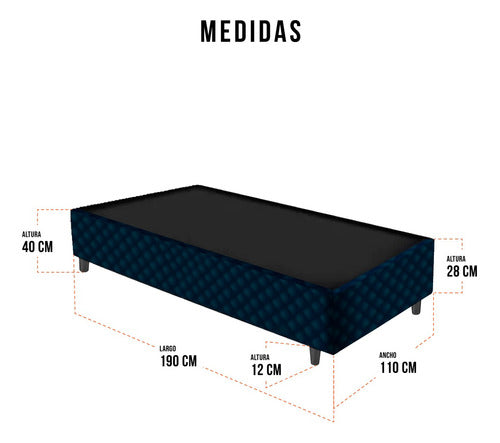 LTC Box Para Colchón De 1 Plaza Y Media En Madera La Tentación 1