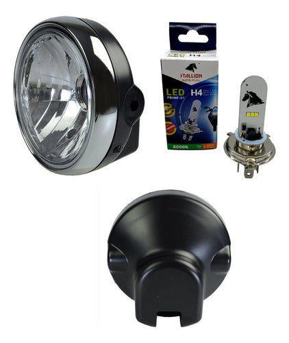 Farol Completo Cbx 250 Twister 2000 A 2008 Com Lampada Led 0