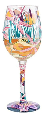 Enesco Lolita Dragonfly Magic Wine Glass 1