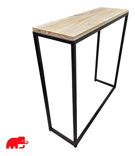 Mamut Entryway Table Industrial Wood Iron 2