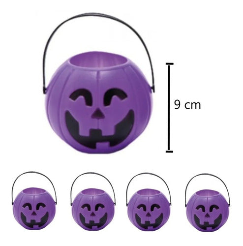 Manzana Cotillon Combo Caramelera Calabaza Halloween Jack Sonriente X 6 Unida 3