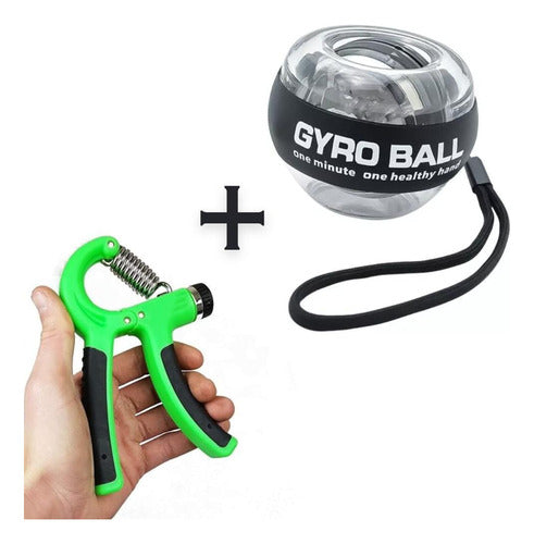 Hand Grip Strength Trainer + Power Ball Powerball Fitness 2