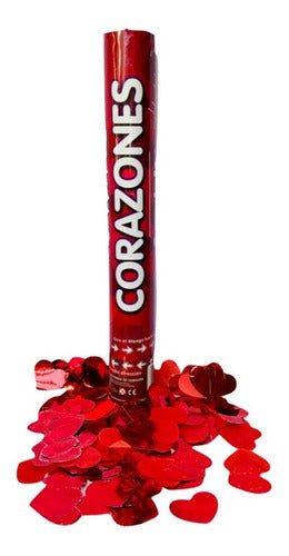 Party Store Cannon Paper Shooter - Heart Metallic 6