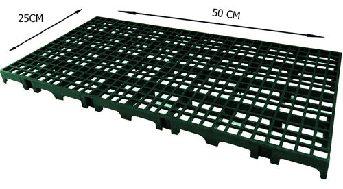 2 Palete Estrado Plástico Verde 2,5x25x50 Cm De Qualidade 3