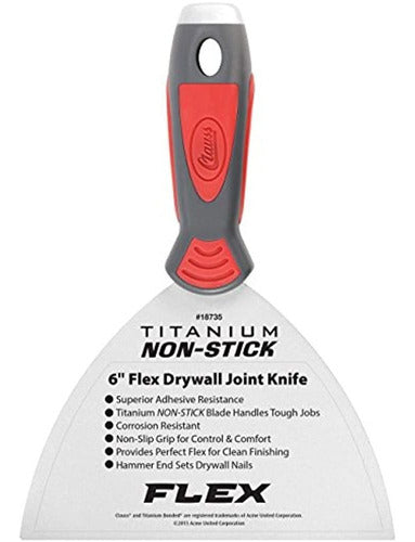 Clauss 18735 Titanium Nonstick Flex Drywall Joint Knife 6 0