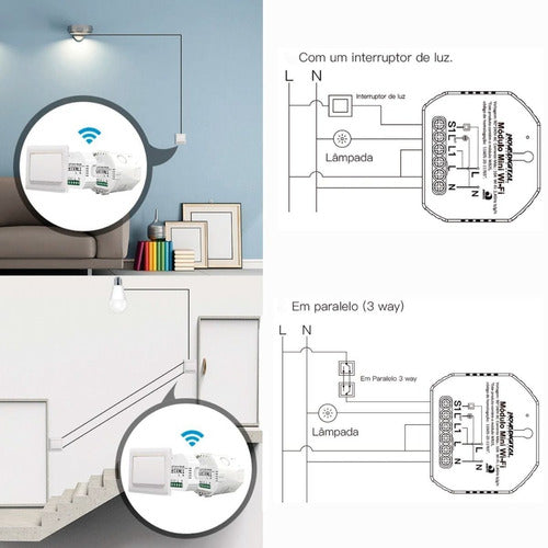 Interruptor Relé Mini Wifi 1 Canal 16a Tuya Smart Life Alexa 4