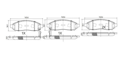 Corven High Tech Front Brake Pads for Nissan Frontier 2.8 TDI Electronic 1