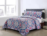 Reversible Quilt Cover Set with Pillowcases - Queen Size Calgary D1 6