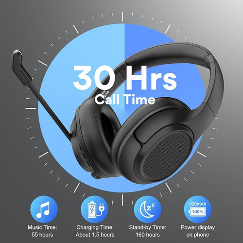 Eksa Bluetooth Headphones with Microphone and USB Dongle, 30 Hours 3