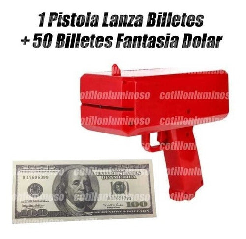 Super Dollar Gun Money Launcher Pistol + 50 Fantasy Bills 3