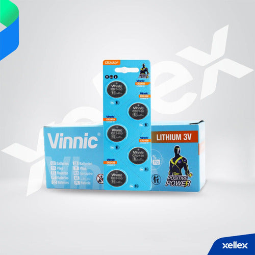 Vinnic 5 X CR2450 Button Batteries 3V 4