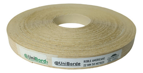 Uniborde Tapacanto Roble Americano 22 Mm X 10 M Preencolado Especial 0