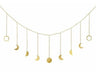 Mkono Moon Phase Garland with Chains Boho Gold 0