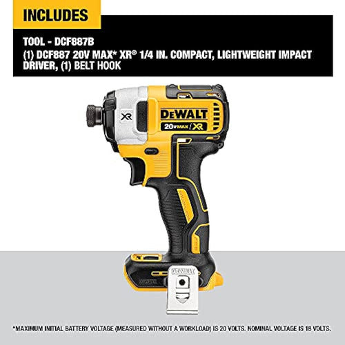 Atornillador De Impacto Dewalt 20v Max Xr, Sin Escobillas, 3 1