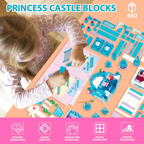 Moontoy Princess Castle Building Block Set 492pcs 3