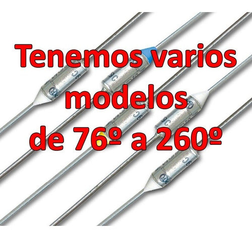 Fusible Termico 110º 250v 10a Axial Plancha Pack X5 Unidades 3