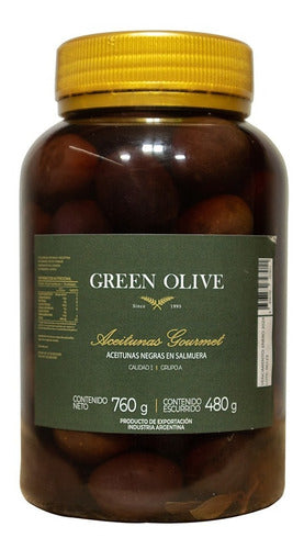 Natural Black Olives N° 000 X 480 gr. Pet Jar 0