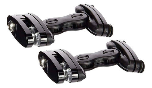 Puig Universal Motorcycle Passenger Handles Black Clip-On Multi-Adjustable Visor Mechanism 0