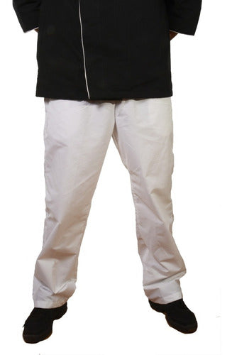 White/Black Unisex Chef Kitchen Gastronomy Pants 2