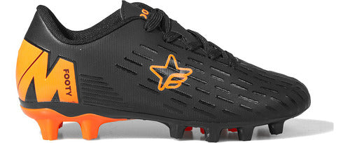 Footy 3026B Black Orange Kids Field Boots 0