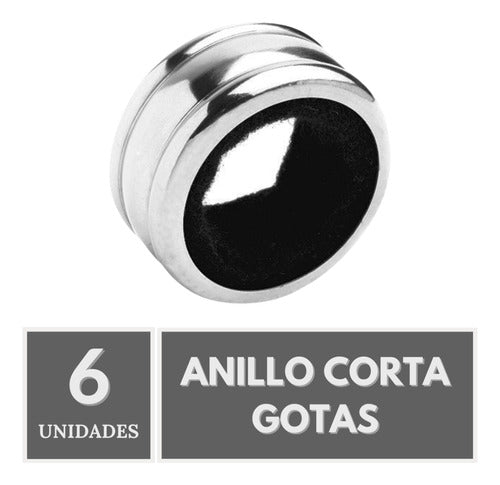 Anillo Corta Gotas Para Vino Pack X 6 1