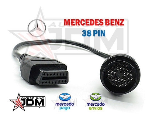 Adapter Scanner Connector OBD2 Mercedes Benz 38 Pin to OBD2 2