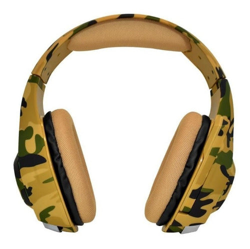 Nisuta Auricular Gamer Ps4 Camuflado Vincha Con Microfono Hurricane 0