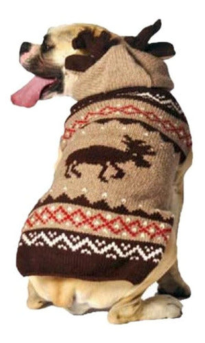 Chilly Dog Moosey Hoodie Dog Sweater Medium 0