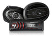 Combo Autoestéreo Bluetooth Usb + Parlantes 80w Rms 6x9 0