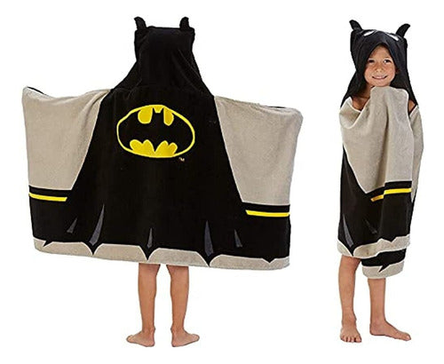 Batman Soft Cotton Terry Hooded Towel for Bath/Beach/Pool 0