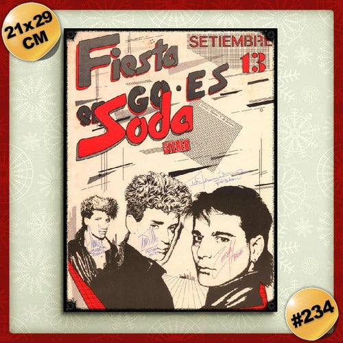 Vintage Frame 21 X 29 Cm / Cerati Soda Stereo Rock 1