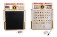 Wooden Double Educational Chalkboard Easel with Marker and Chalk 1