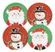 Putuo Decor Christmas Snowman Plates Set of 4 0