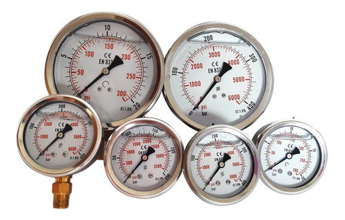 JMG Manometer Ø 63 Mm, Scale 0-20 Bar, 1/4 NPT Rear Connection 3