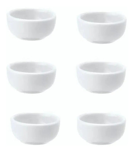 6 Compoteras Bowl Mantequera 6,5cm Porcelana Schmidt Brasil 0