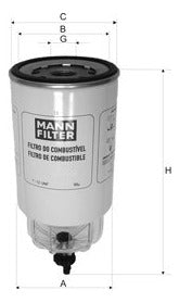 Mann Filter Filtro De Combustible WK 950/26 X 0