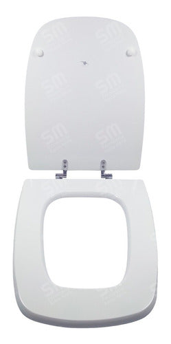 Derpla Chrome Toilet Seat Compatible with Milano White 0