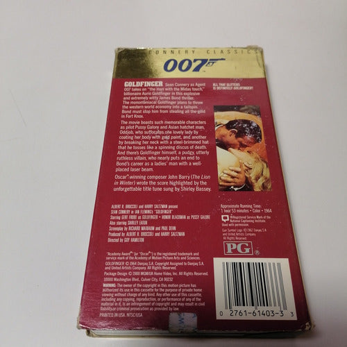 007 Goldfinger Sean Connery Ian Fleming Vhs Video Casete 1