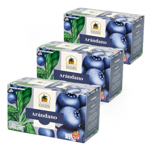 Té De Arándano Hierbas Del Oasis Pack X 3 Cajas 0