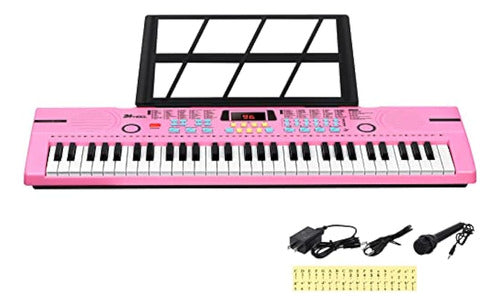 24HOCL 61-Key Piano Keyboard, Piano Keyboard for Kids 0