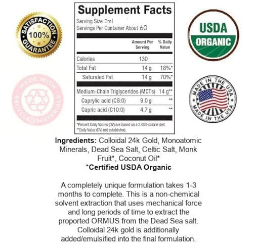 Ormus Gold Oil Monoatomic Helps Decalcify 1